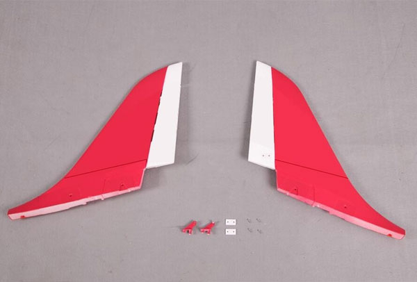 Fms 90mm Super Scorpion Vertical Stabilizer Red