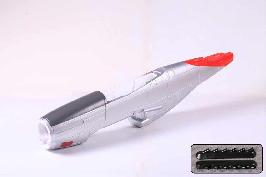 Fms P51 V7/v8 Red Tail Fuselage W/plastic Parts Installed