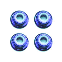 Fastrax M3 Blue Flanged Locknuts 4pcs