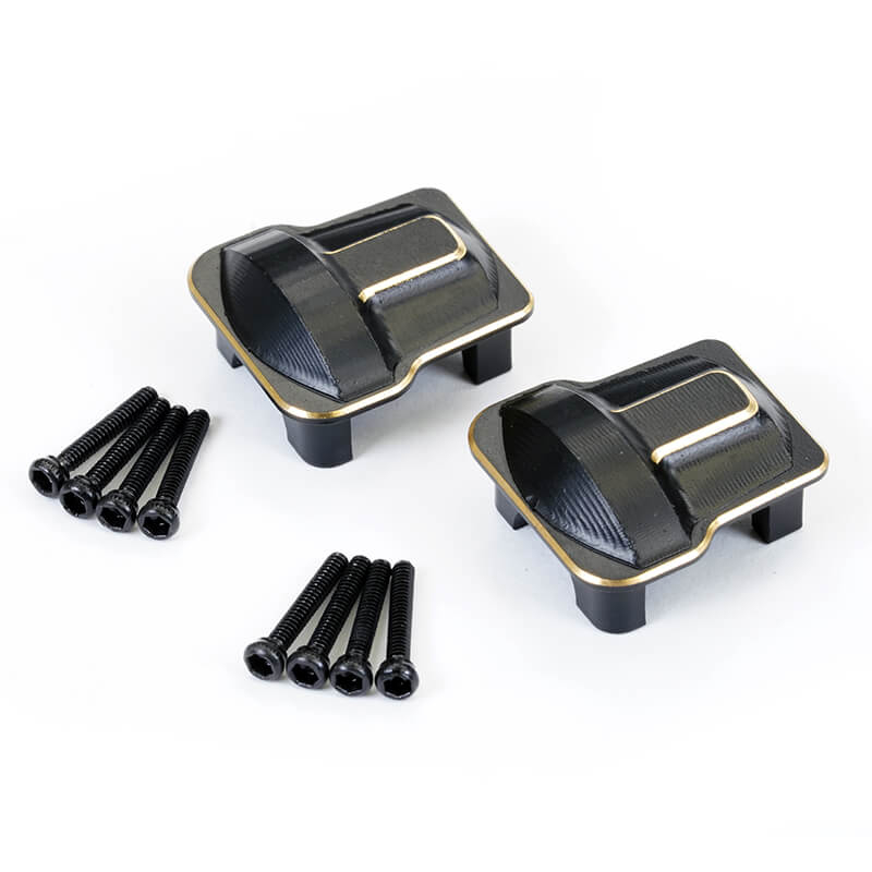 Fastrax Trx-4m Black Brass Portal Axle Covers (2)