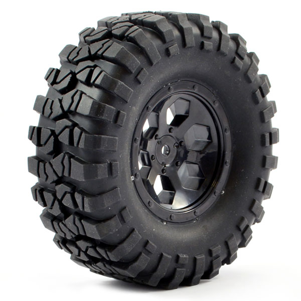 Ftx Outback Pre-mounted 6hex/tyre (2) - Black