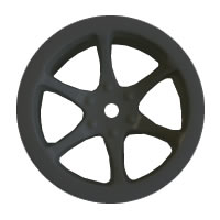 Hobao Hyper Mini St 6-spoke Wheel Set Black (4)