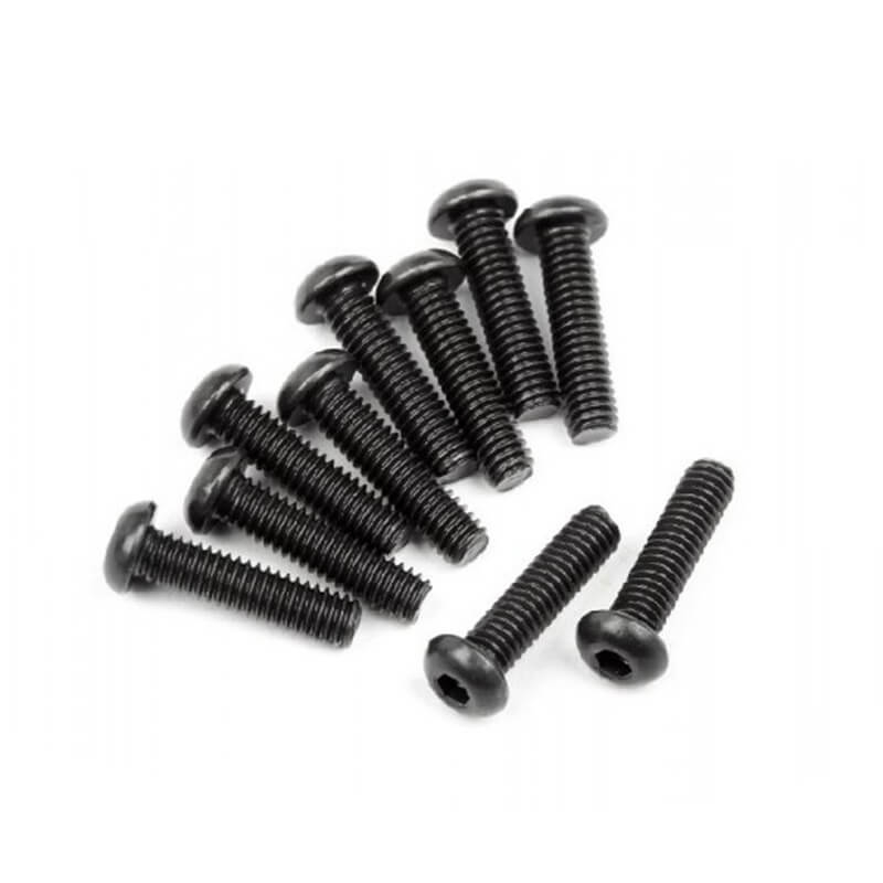 Hobao M2x10mm Hex Socket Button Head Screws (pk 10)