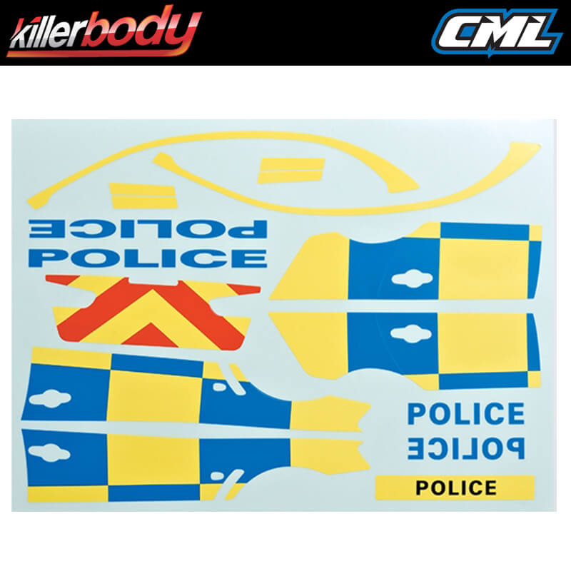 Killerbody Decal Sheet For Police Car