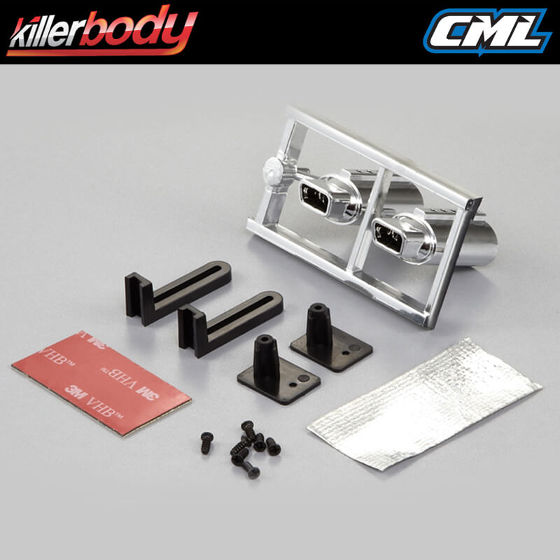 Killerbody Chrome Type B Square Exhaust Pipe W/o Led