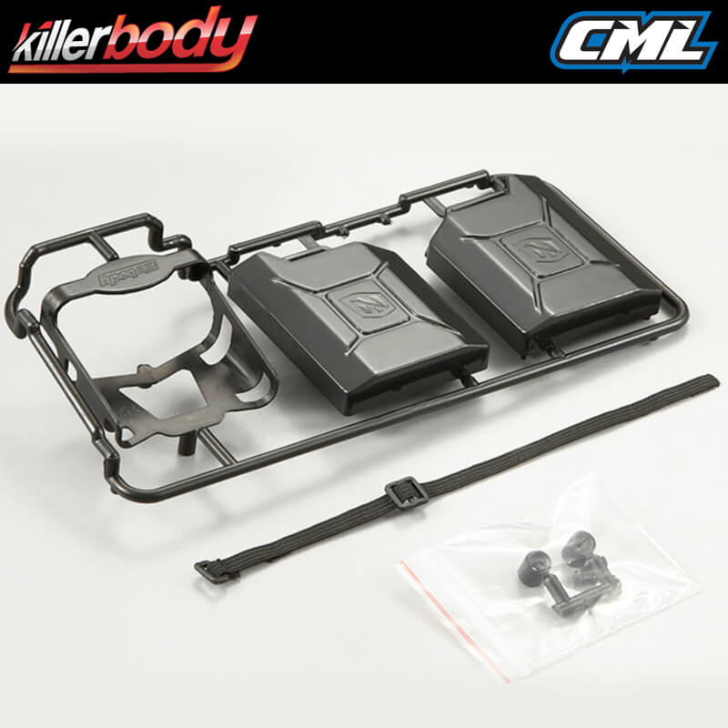 Killerbody Black Plastic Jerry Can Set