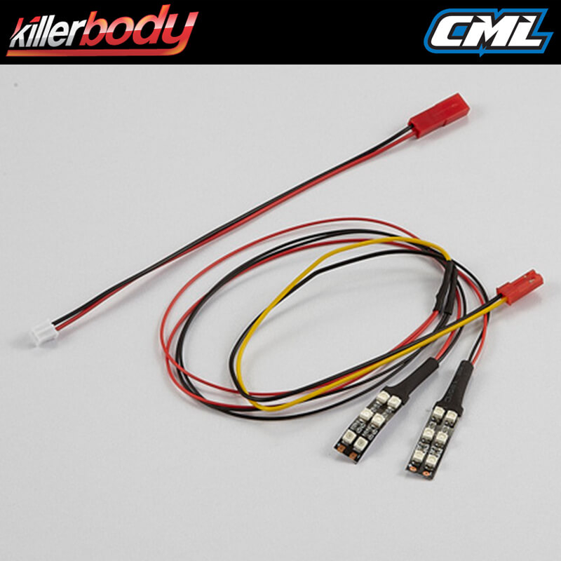 Killerbody Chassis Light W/smd Led Unit Set (12 Red Leds)