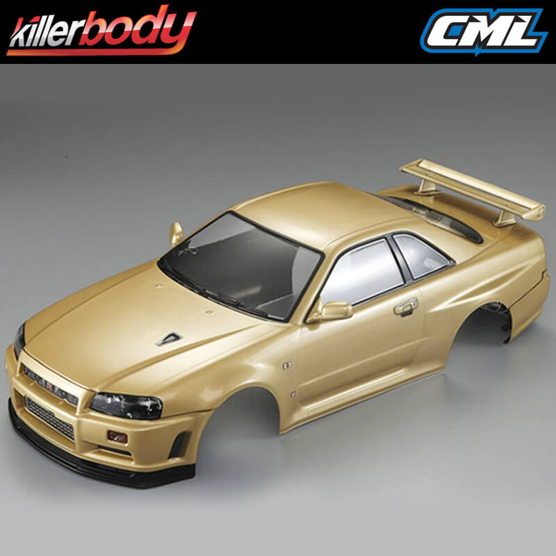 Killerbody Nissan Skyline R34 195mm Finished Body-gold