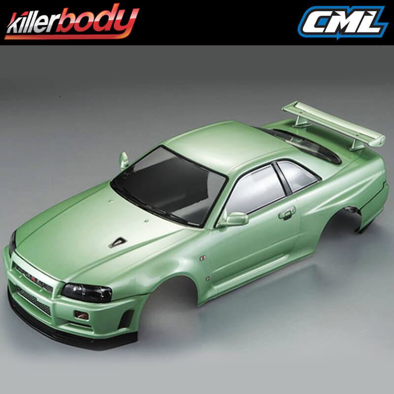 Killerbody Nissan Skyline R34 195mm Finished Body-green