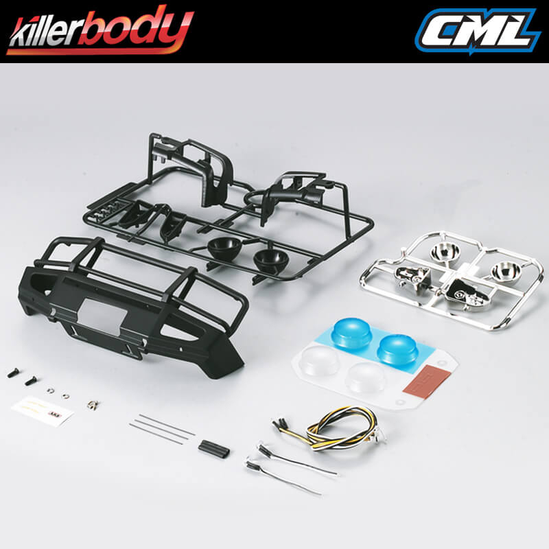 Killerbody 1/10th Alloy Bumper W/led Upgrade Sets Matt/black