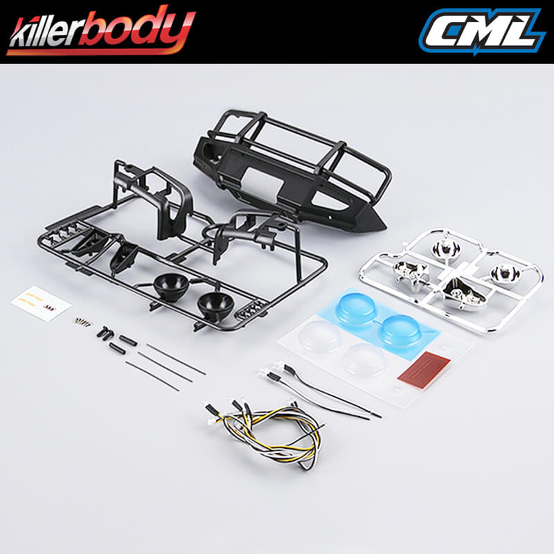 Killerbody 1/10 Alloy Bumper W/leds Upgrade Sets Matte-black