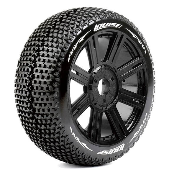 Louise Rc B-turbo 1/8 Fr/rr Super Soft Hex 17mm Spoke Black