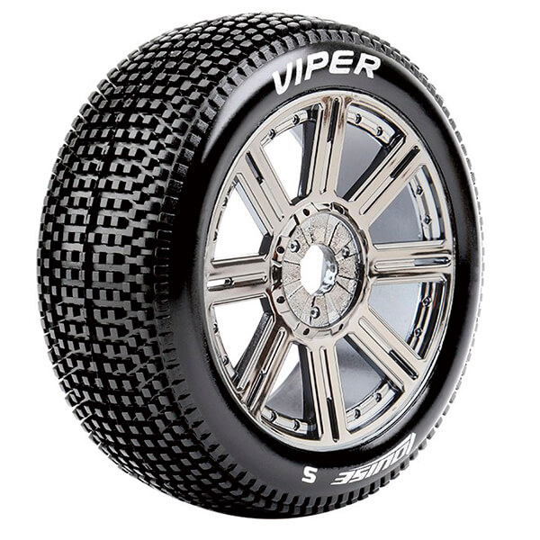 Louise Rc B-viper 1/8 Fr/rr Soft Hex 17mm Spoke Black Chrome