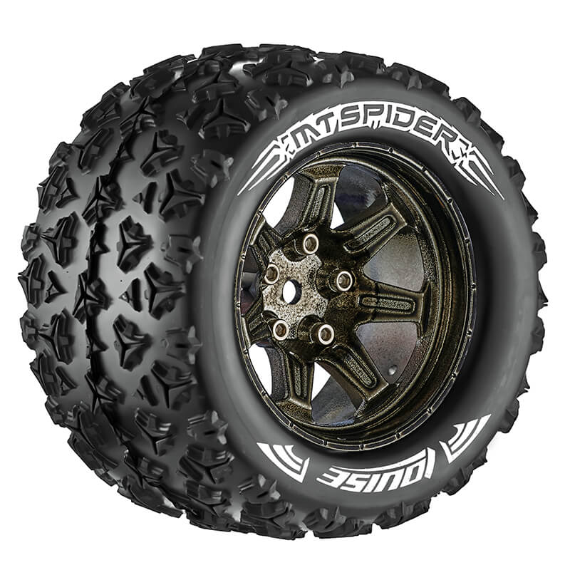 Louise Rc Mt-spider 1/10 Soft Hex 14mm Black Chrome Arrma G