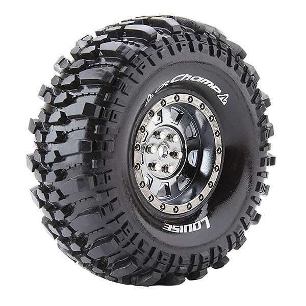 Louise Rc Cr-champ 1/10 1.9 Super Soft Black Chrome Hex 12mm