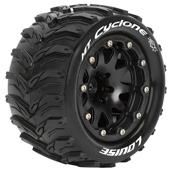Louise Rc Mt-cyclone 1/10 Soft Bead-lock/1/2 Offset Hex 12m Black