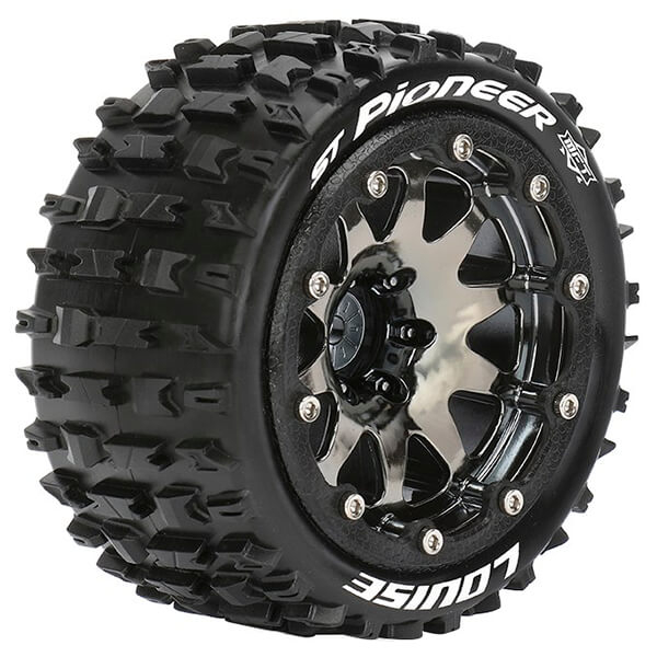 Louise Rc St-pioneer 1/10 Soft Bead-lock/1/2 Offset Hex 12m Black Chrome