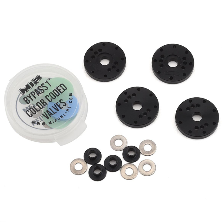 Mip Bypass1 Pistons, 8-hole Set, 16mm, Team Associated 1/8t