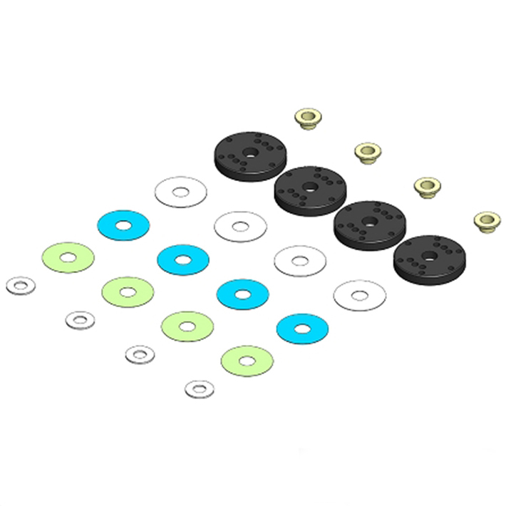 Mip Bypass1 Pistons, 6-hole Set, 16mm, Tlr 1/8th