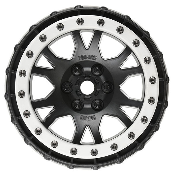 Proline Impulse Pro-loc Black Wheels W/grey Ring Xmaxx (f/r)