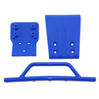 Rpm Front Bumper & Skid Plate For Traxxas Slash 4x4 - Blue
