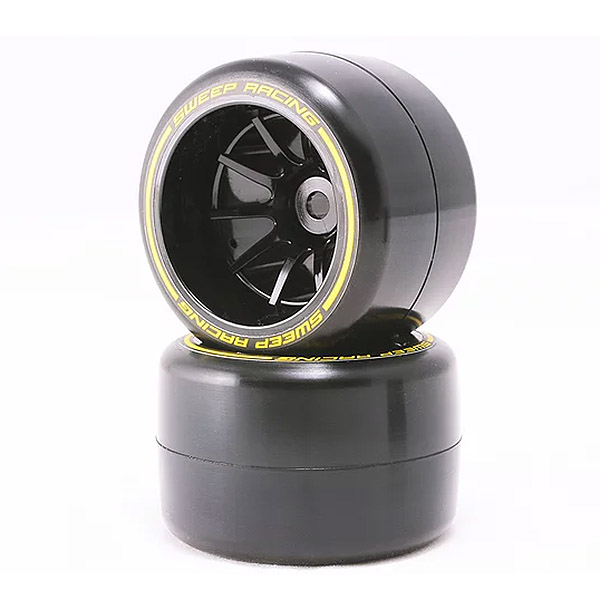 Sweep 1/10 F1 Lp Medium Asphalt Rear Pre-glued Tyres 40mm