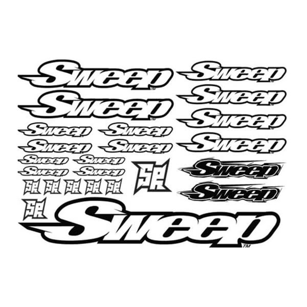 Sweep Sr Logo Decal Sheet (black/white)