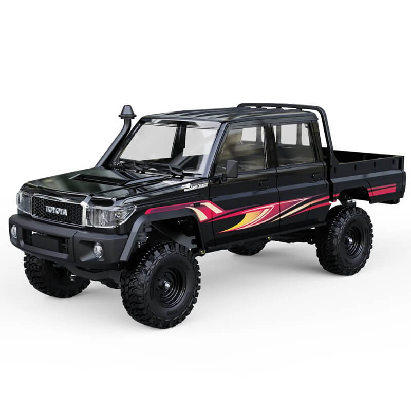 Udi Rc Toyota Land Cruiser Rtr 1/18 Double Cab Brushed Black